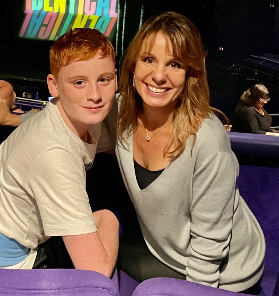 Sam Ashdown with her grandson Riley at the Lowry in Salford