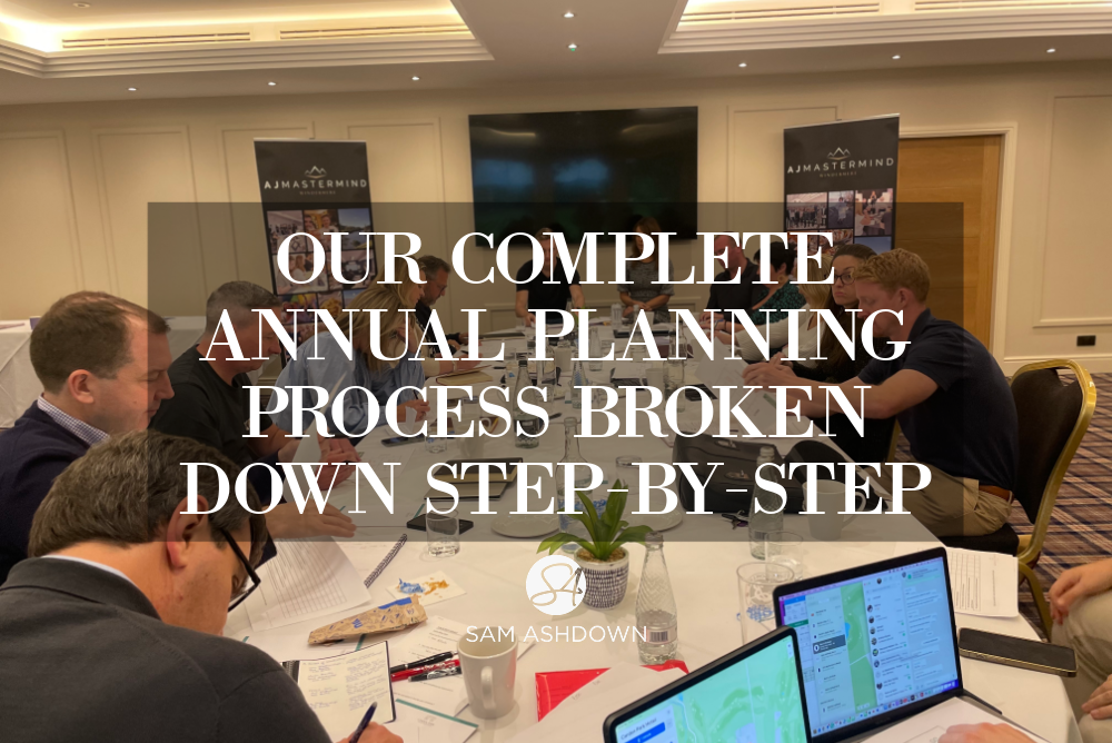 Our Complete Annual Planning Process Broken Down Step-by-step blogpost for estate agents by Sam Ashdown
